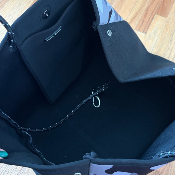 Haute Shore Camouflage Tote Bag with Rainbow Stripe - Picture 6 of 7